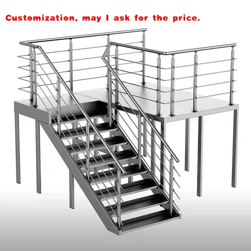 

custom.Modern Galvanized Steel Anti-Slip Stairs Durable Stainless Material Indoor Use in Villas and Hotels