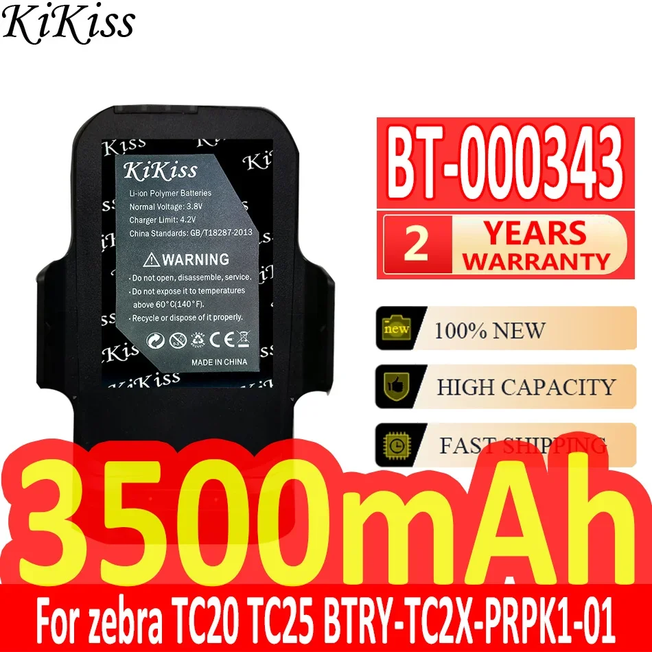 

3500mAh KiKiss Powerful Battery BT-000343 For zebra TC20 TC25 BTRY-TC2X-PRPK1-01 BTRYTC2XPRPK101