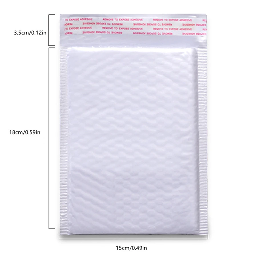 100 Stück Perlglanzfolie, wasserdicht, Luftpolstertasche, Verpackung, Express-Tasche, weißer Schaumstoff, selbstklebende Packungstasche, Versandtasche, verdickter Umschlag – Detail 8
