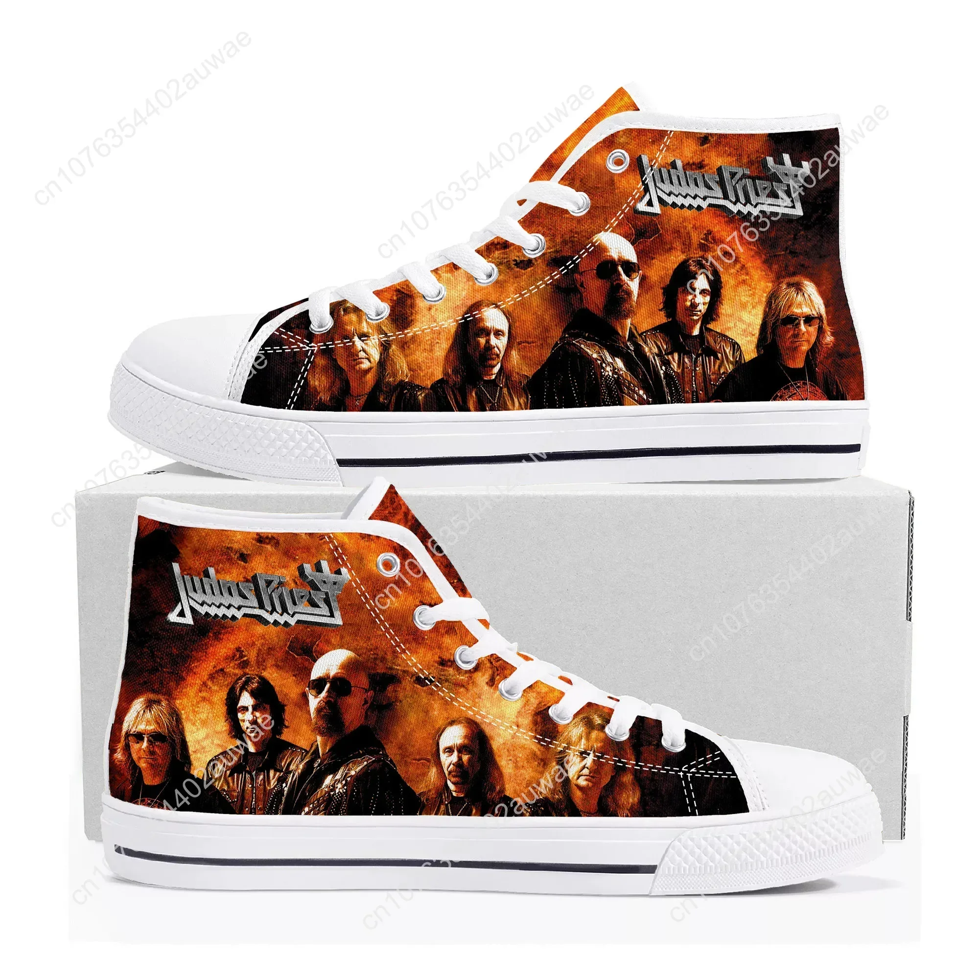 

Judas Priest Heavy Metal Rock Band High Top High Quality Sneakers Men Women Canvas Sneaker Casual Custom Couple Shoes