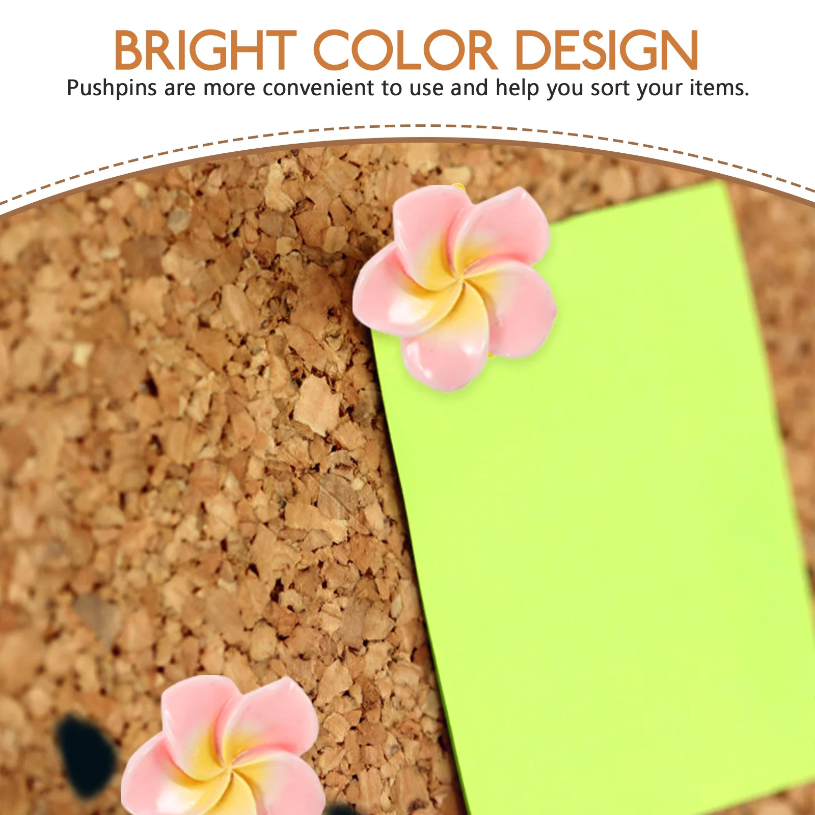 

21Pcs Flower Shaped Pushpins Multi-Function Thumbtacks for Cork Board Bright Colors Easy to Store Pushpins for Cork Board