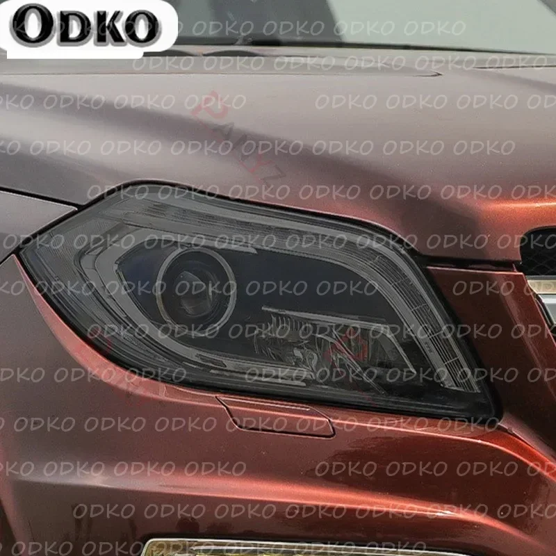 

2 шт. для Mercedes Benz GL Glass X166 2013 2014 2015, защитная пленка для фар автомобиля, прозрачная черная защитная пленка из ТПУ