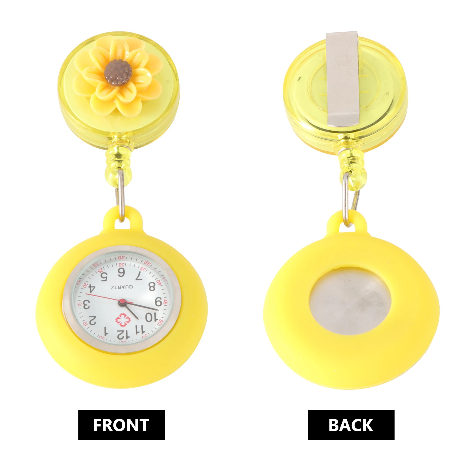 

Silicone Nurse Watches Women Cute Hanging Pocket Kids Mens Ladies Badge Quartz Watch Lightweight Round Durable Smooth Gift