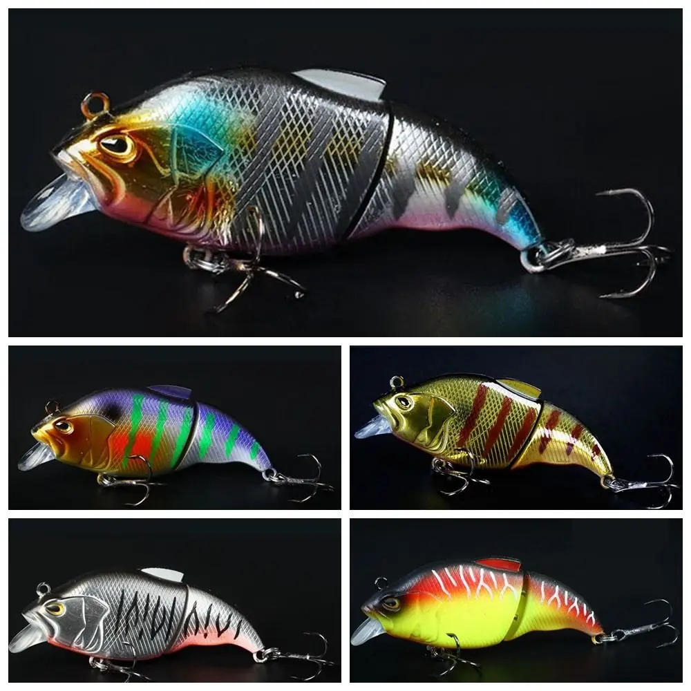 7.5cm/12g VIB Vibration Wobblers Biomimetic Artificial Multi Section Bait Sinking Crankbait Vibration Jointed Bait Fresh Water