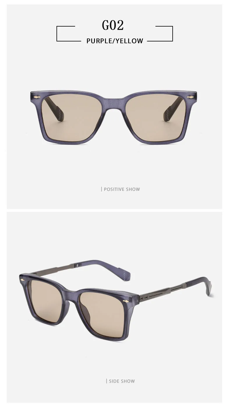 Mode Sonnenbrillen Frauen 2025, Vintage Quadrat Sonnenbrille Männer Retro Brille Dropshipping Gafas De Sol Hombre Lunette Soleil Femme – Detail 13