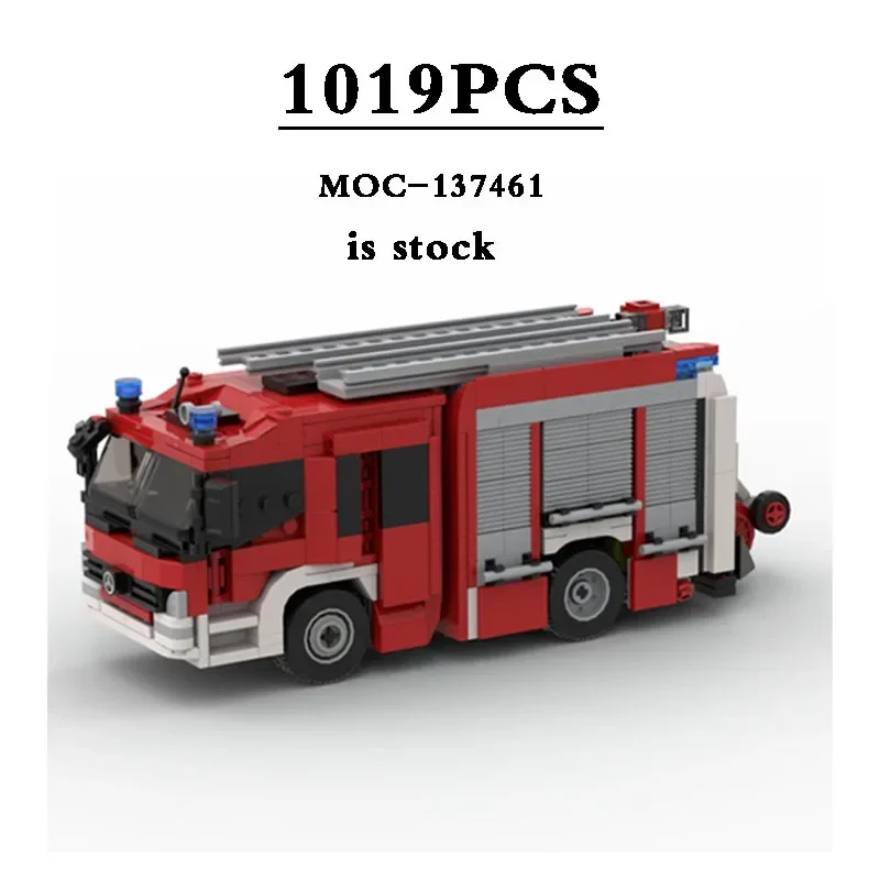 MOC-137461 Ladder Fire Truck Ambulance FDNY - New York - Tower 21 Hell's Kitchen Kids Building Block Toys DIY Merry Christmas