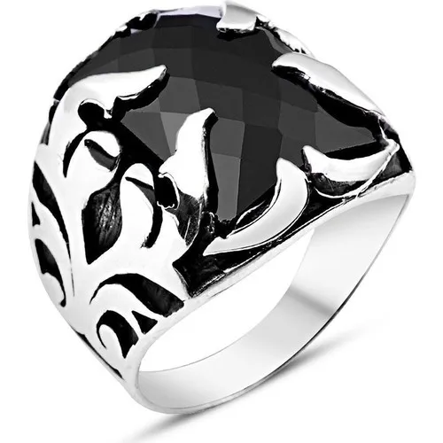 Takıhan 925 Sterling Silver Zircon Stone Knight Model Ring