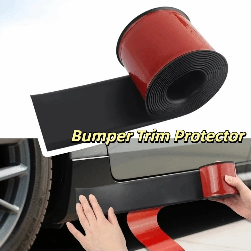 Universal Fit Rubber Side Skirts Scratch-Resistant Multifunctional Anti-Scratch Edge Guards Self-Adhesive Protective Trim