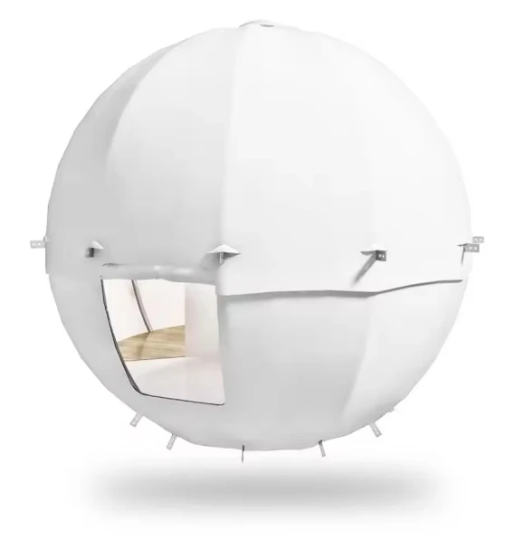 3M Luxury Waterproof PVC Geodesic Dome Tent Hanging Tree House Design for Outdoor Camping & Hotel Use