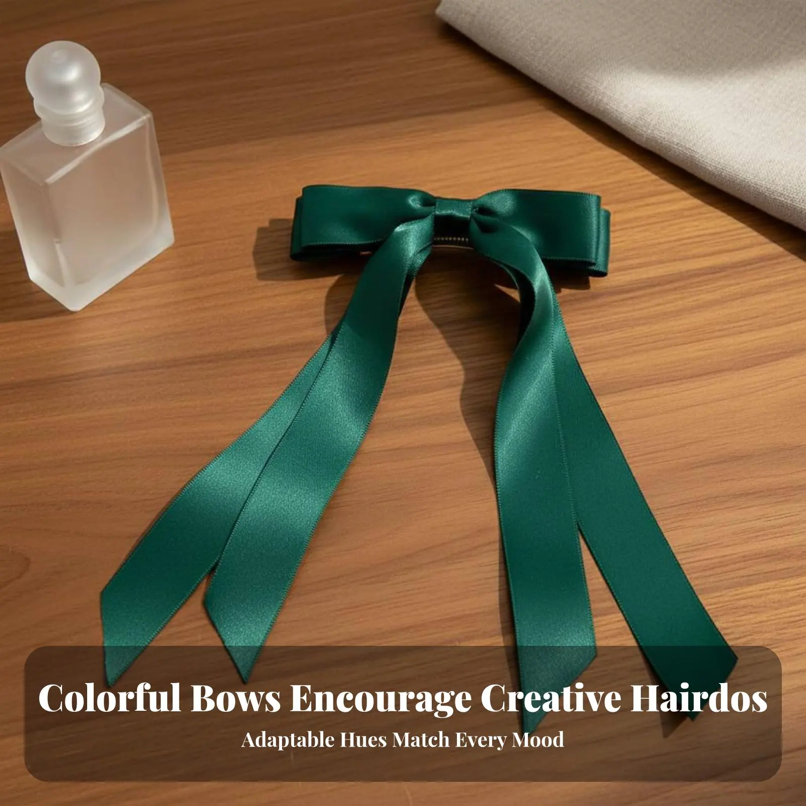 

Lustrous Ribbon Knot Jaw Fastener Elegant Design Long Ribbon Knot Fastener Soft and Comfortable All-Matching Hues for Women