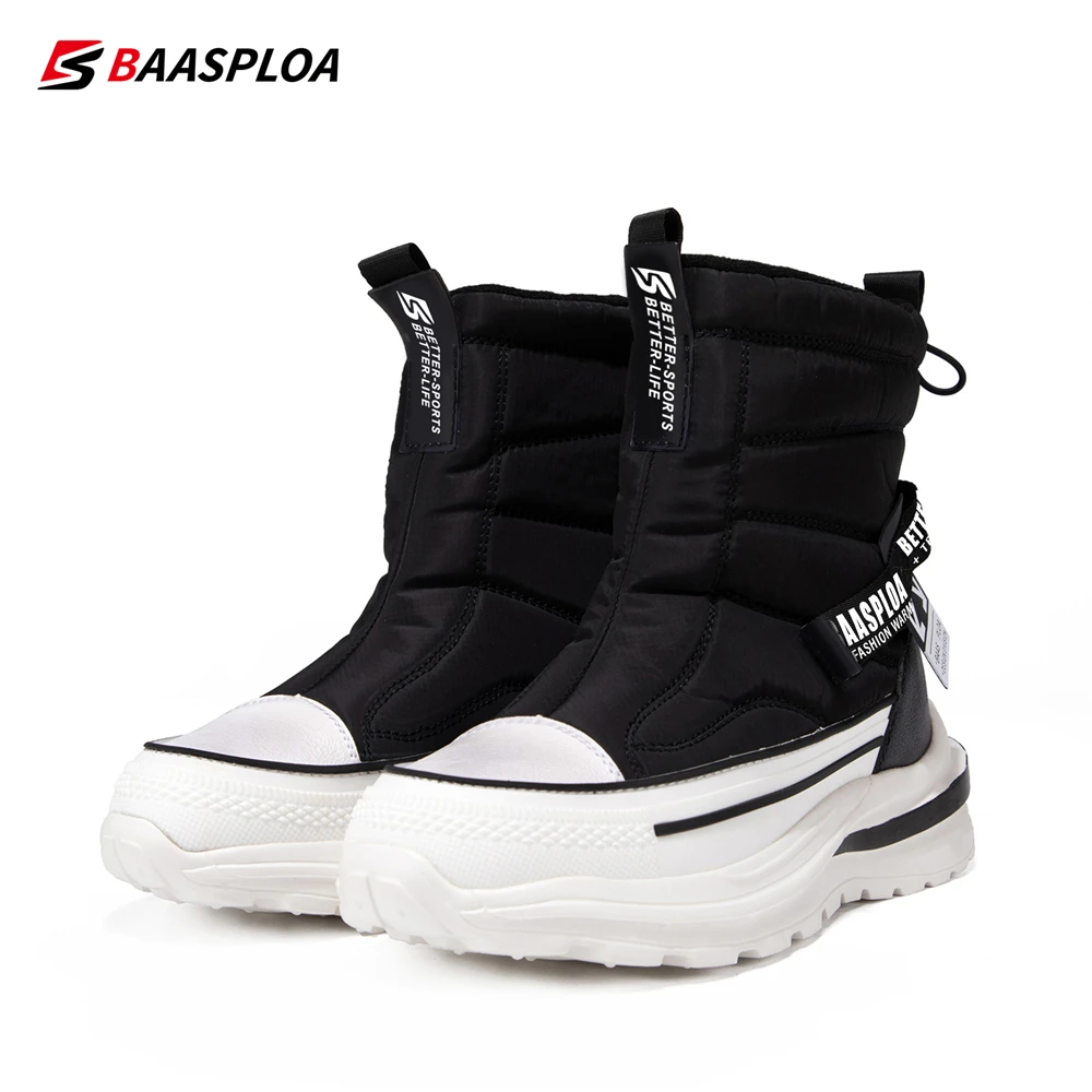 

Baasploa/женские зимние зимние ботинки, плюшевые теплые ботильоны, женская удобная обувь для ходьбы с защитой от брызг воды, нескользящая распродажа