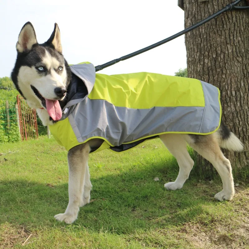 

5pcs Reflective Waterproof Raincoat and Warm Windbreaker for Large Outdoor Pets Waterproof universal pet raincoat