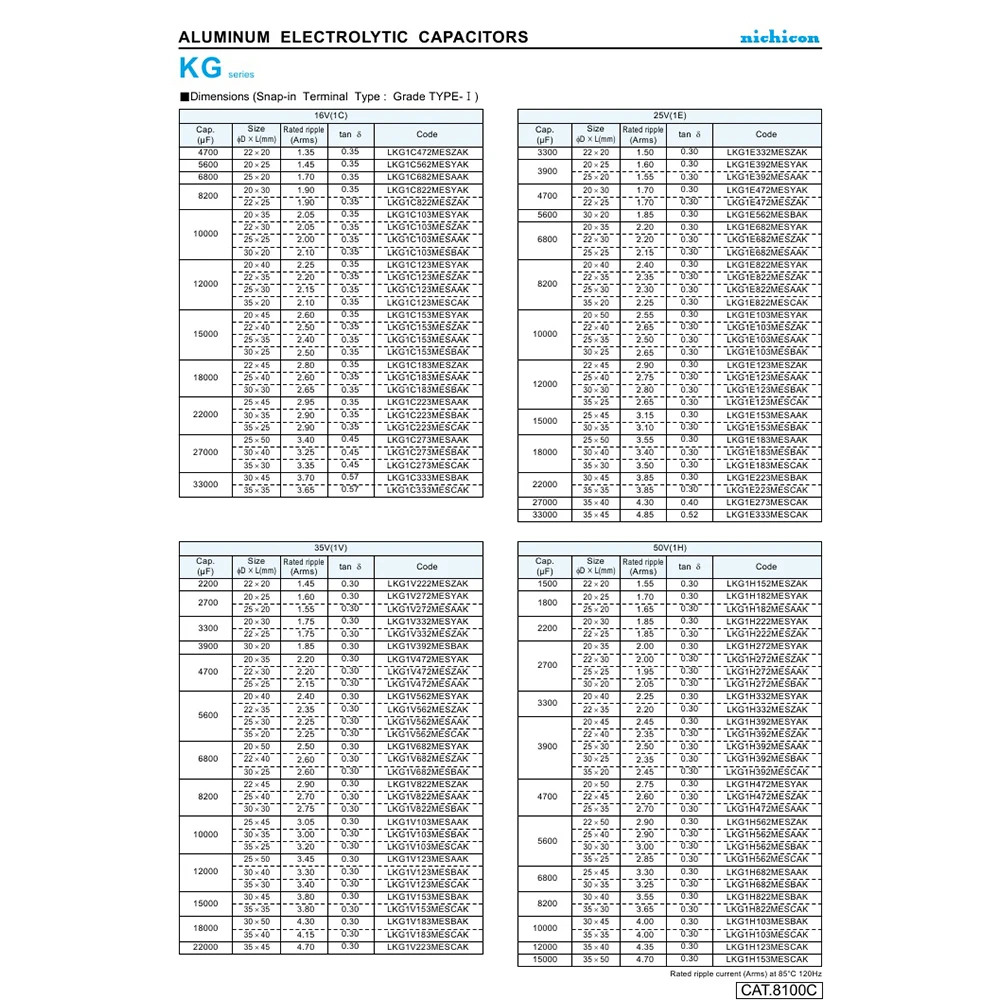 2 قطعة-10 قطعة Nichicon KG نوع I 35 فولت 6800 فائق التوهج 35 فولت 22x40 مللي متر 85 درجة المكثفات الملعب 10 مللي متر تصفية الصوت المكثفات كهربائيا