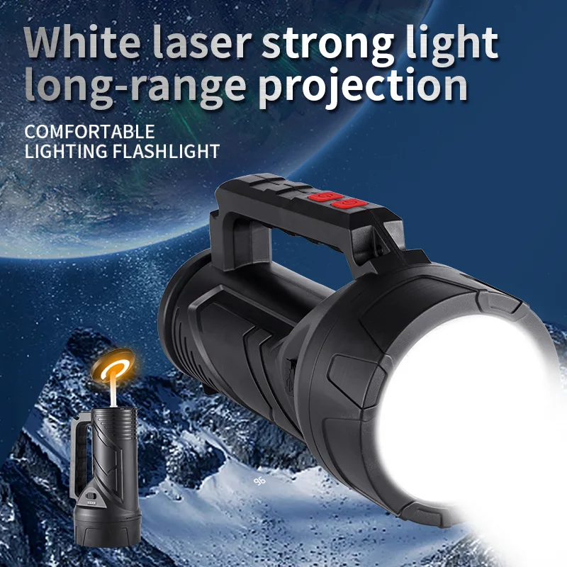 Portable Bright Searchlight Rechargeable Camping Lantern Dual Temperature Telescopic Tent Lamp Waterproof Emergency Flashlight