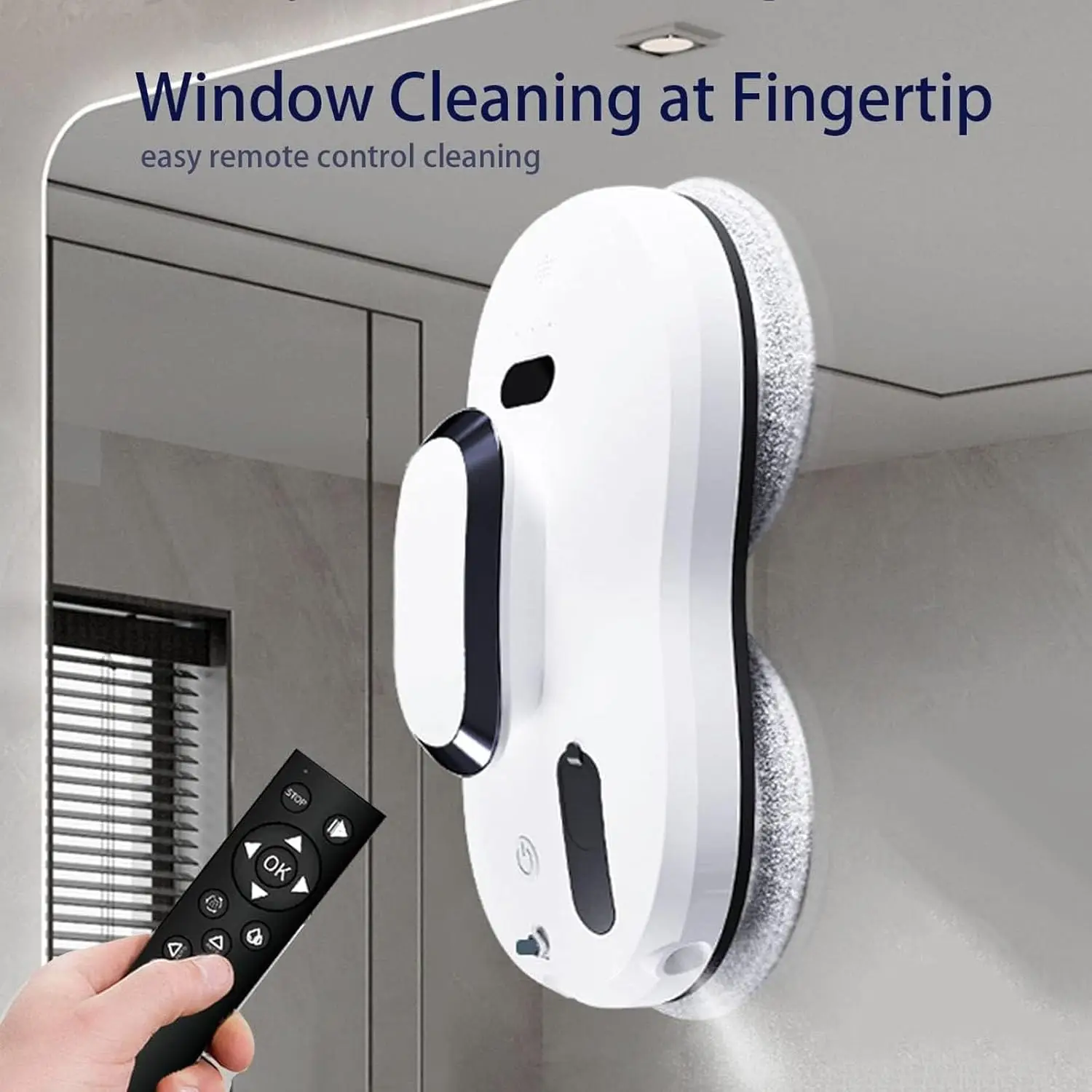 2025 Customizable High-Suction Automatic Window Cleaning Robot Smart Magnetic Glass Cleaner Remote Control Electric Household