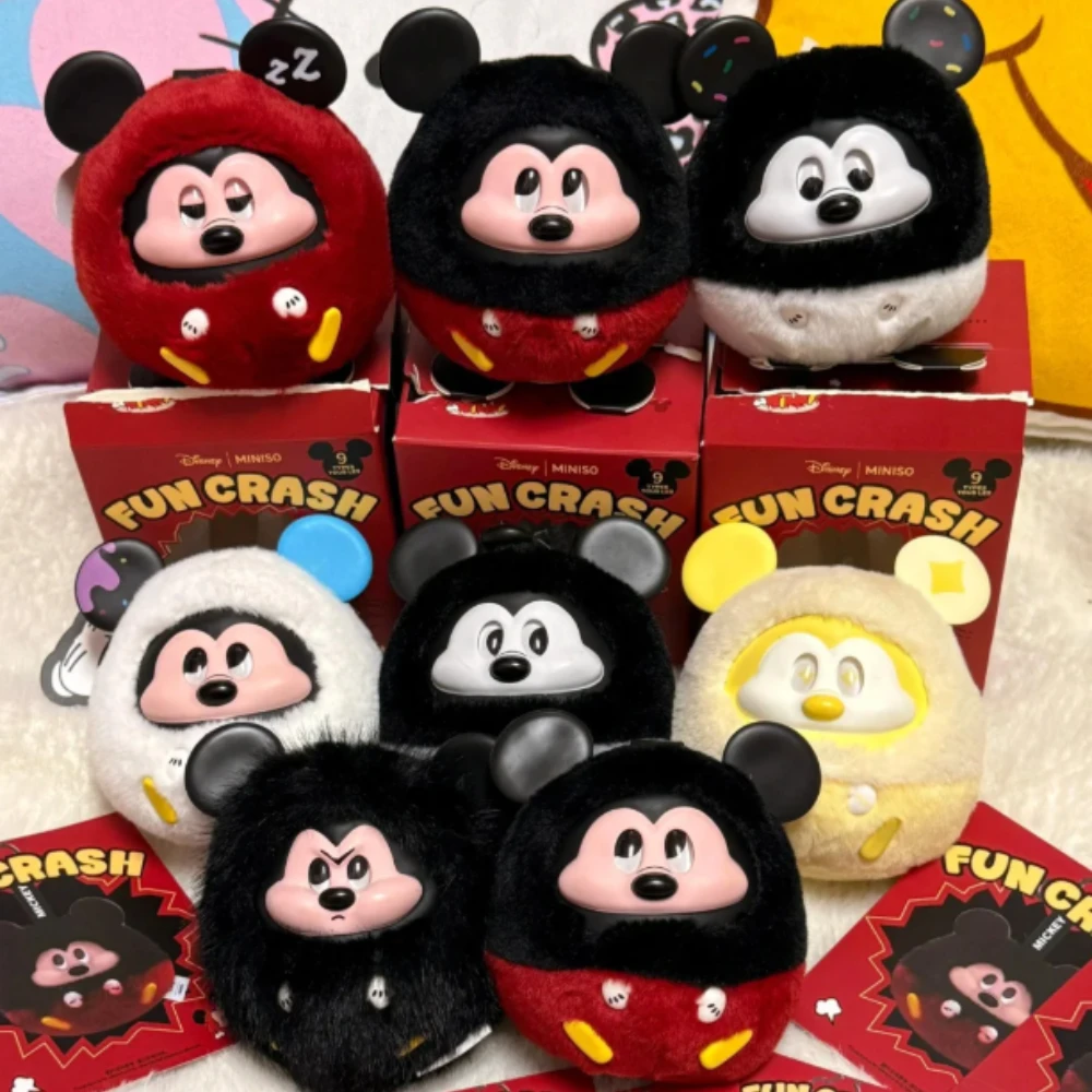 

Disney Mickey Fun Crash Blind Box Cute Mickey Action Figure Mystery Box Vinyl Doll Surprise Bag Cartoon Collection Model Gifts