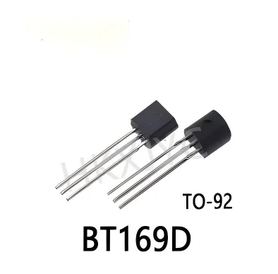 100pcs New BT169 Triacs Thyristor SCR 400V 9A 3-Pin SPT TO-92 BT169D