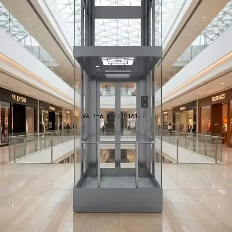 wmwmnu wmwmnu Stainless Steel Sightseeing Elevators for Commercial Use in Shopping Malls Hotels Villas Parks Glass Wells High