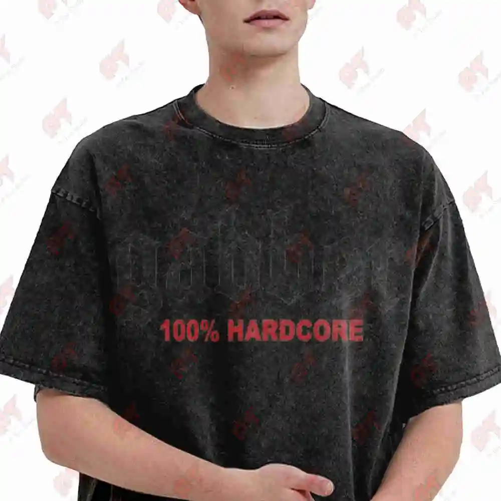 Hardcore Gabber Vintage Washed Tee Pure Cotton T-Shirt