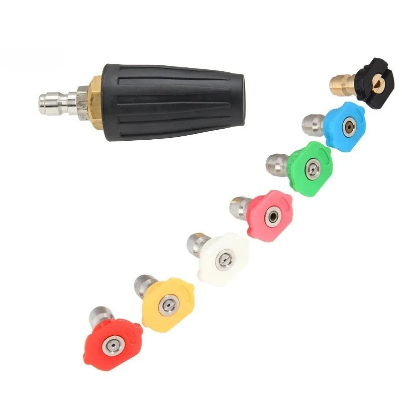 1 قطعة مع 1/4 "دور سريع 360 لملحقات تنظيف رذاذ الفوهة توصيل توربينات نحاسية لغسالة الضغط العالي #2