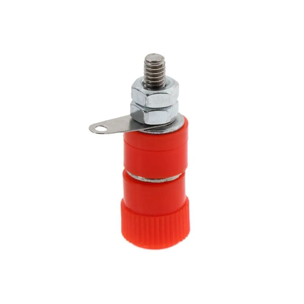 10Pcs JS-910B JS-919 Terminal Wire Connectors Binding Post Female Banana Plugs 4mm Black Red Jack Mounter for Speaker Audio