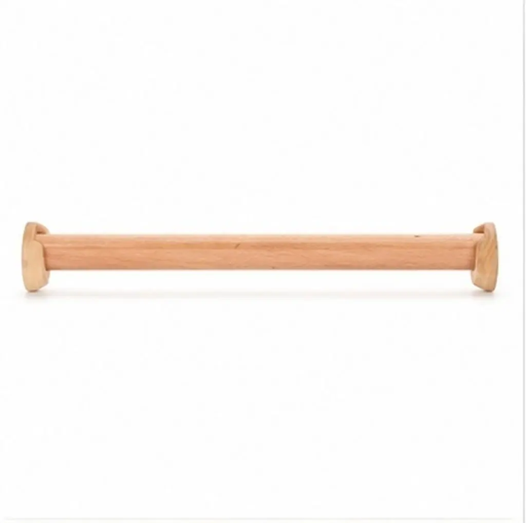 Beech Wood Closet Rod Solid Wooden Hanging Rod for Clothes 40-50Cm Wardrobe Hanging Pole Multifunctional Easy Installation