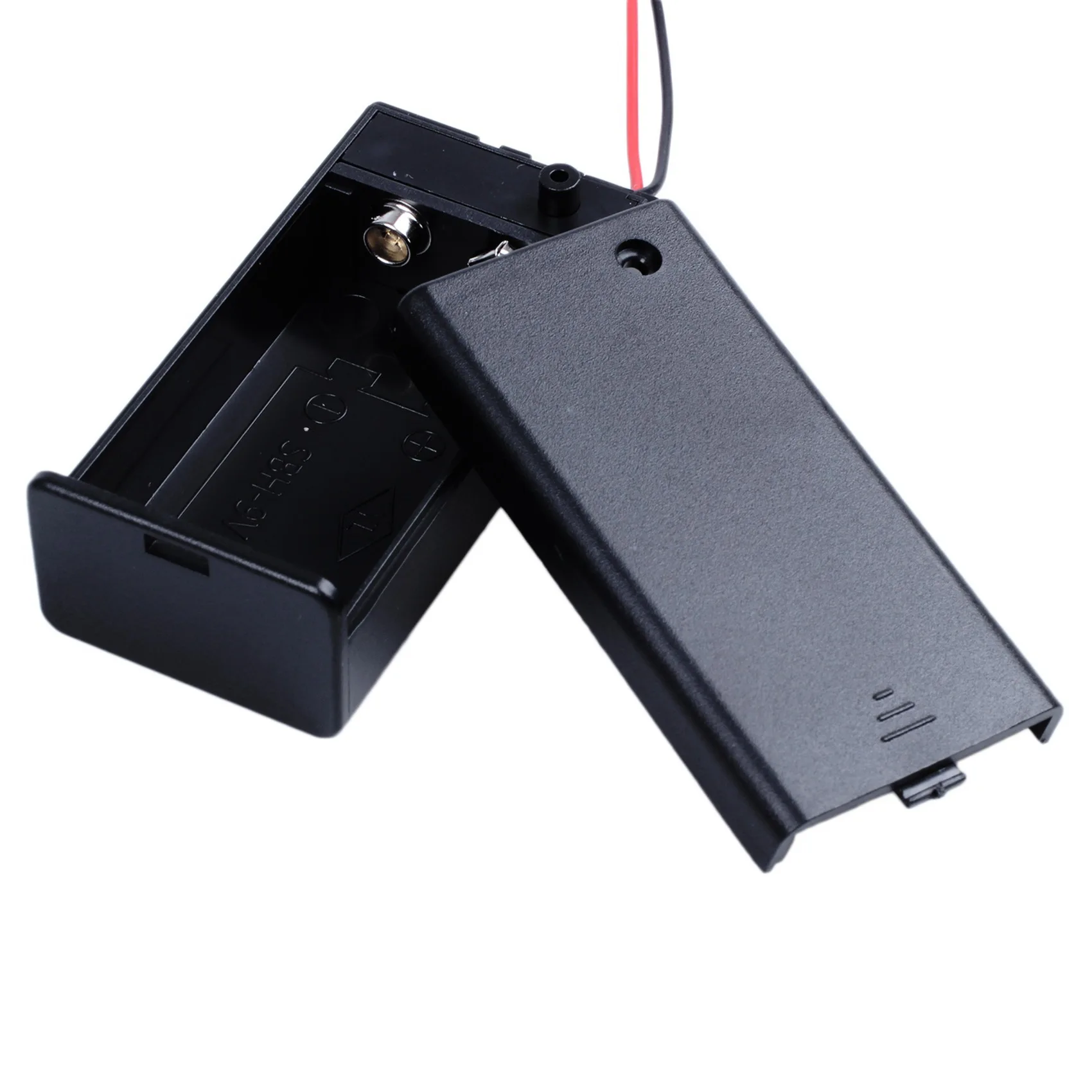 Winter Essential 6 Pcs Two Wire Lead On/Off Switch 1 X 9V Battery Cell Case Holder