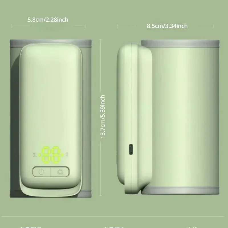 Scaldabiberon ricaricabile Scaldalatte multifunzione a 6 livelli di calore per latte materno Controllo accurato della temperatura Calore per biberon