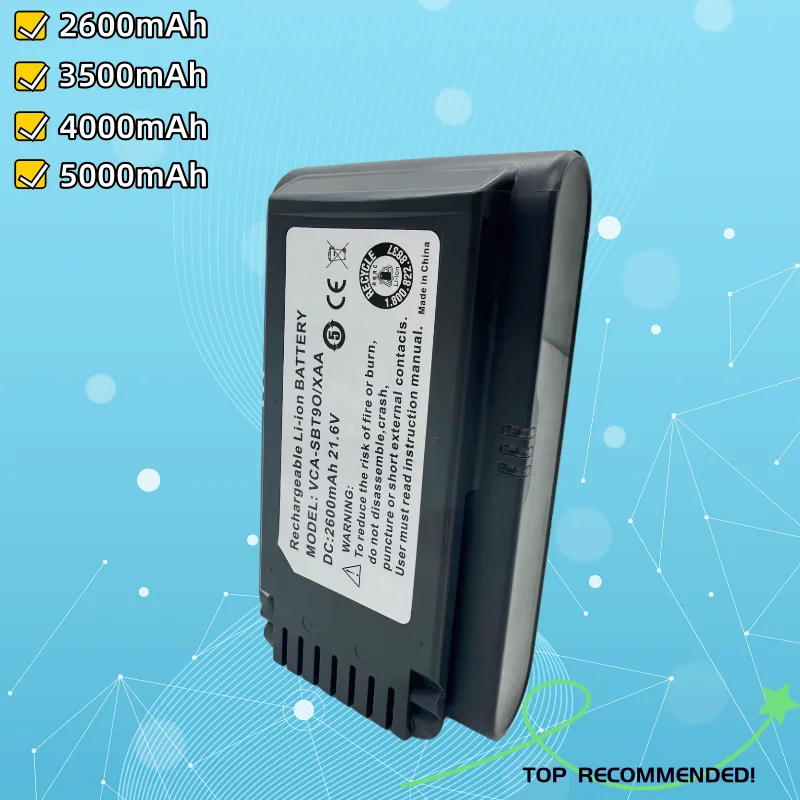 Replacement Battery for Samsung Turbo & Jet 75E Complete Model, VCA-SBTA60 Li-ion Battery Pack with Long Lasting Performance