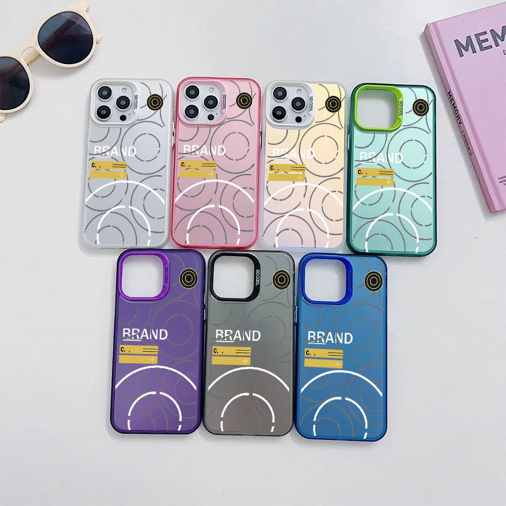 Phone Case IMD For IPhone 17 16 e 15 14 13 12 XS Pro Max Plus 11 Fashion Matte Laser Gradient Cover 