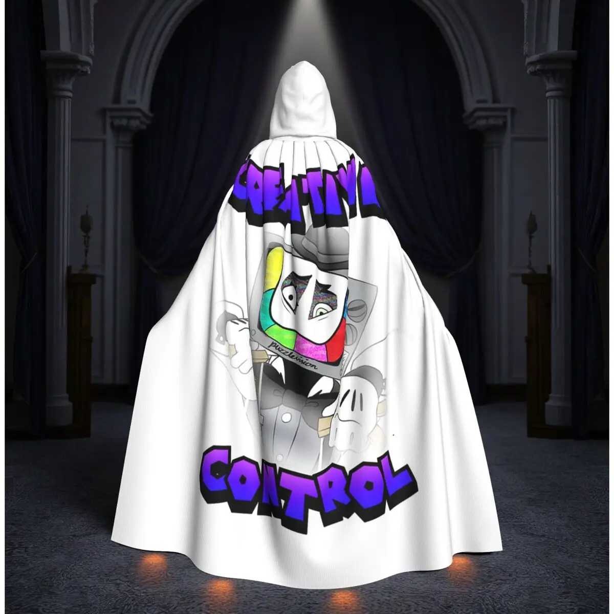 

Креативный контроль (Мистер) Длинный прозрачный плащ с капюшоном, костюм ведьмы, средневековый костюм, накидка для косплея, плащ на Хэллоуин