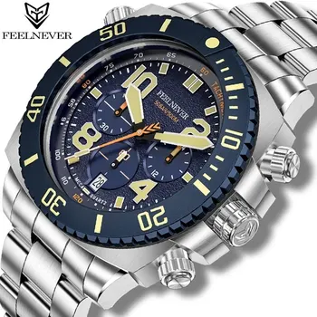 2024 New Sports Diving Quartz Watch for Men 316L Stainless Steel Sapphire Big Dial Mens Watches 500M Waterproof Watch Reloj Hombre