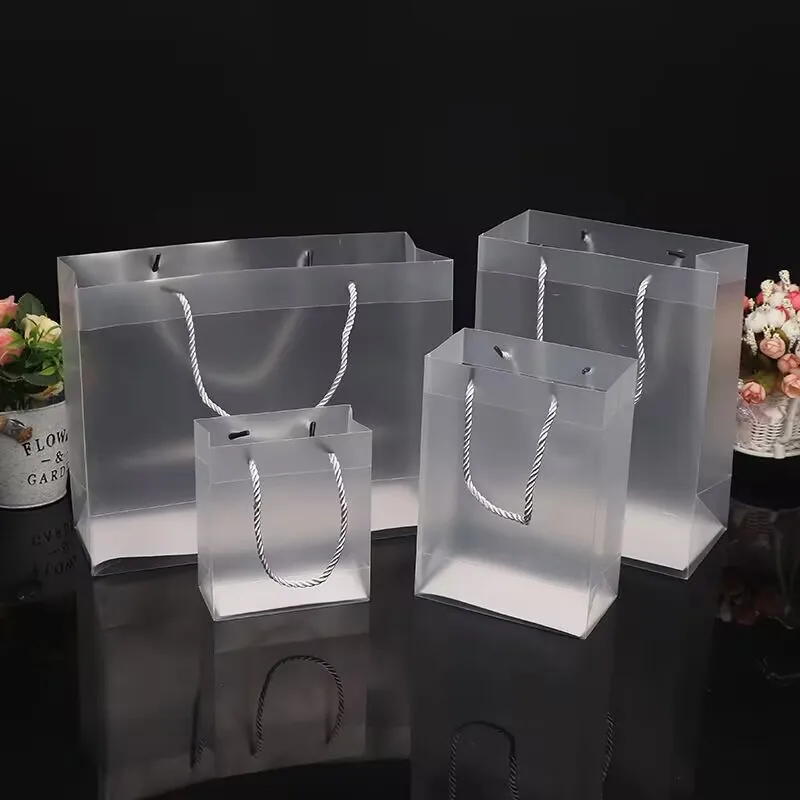 

10/20pcs Transparent Gift Bags For Wedding Birthday Party Candy Souvenir Product Packaging Bag Custom LOGO Handbag