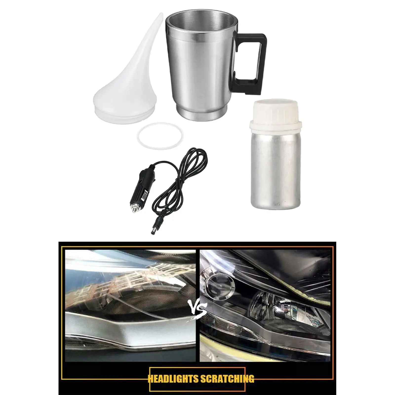 Car Headlight Renovation Polishing Cup Set Auto Kits Iron