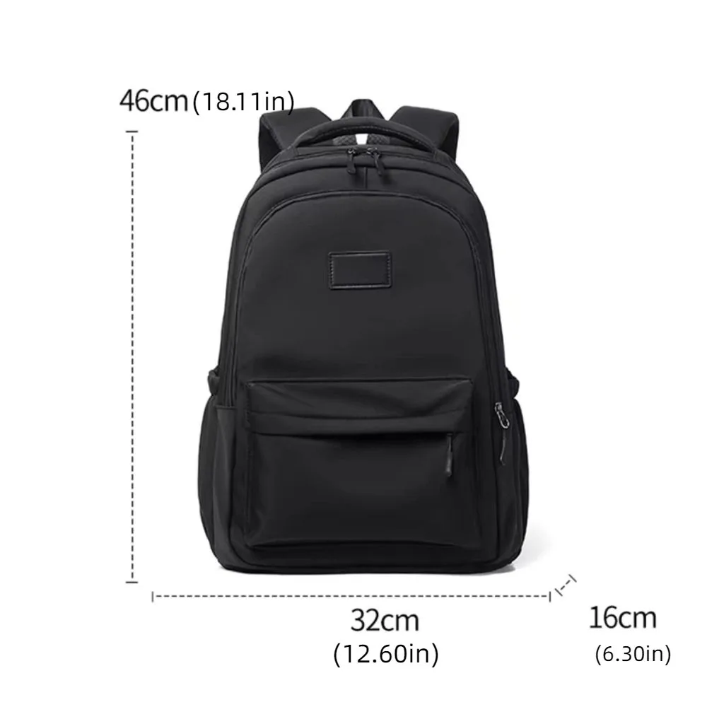 Solid Color Laptop School Bag zipper Large capacity Large Capacity Backpack Waterproof Wear-Resistant College Backpack Men Women