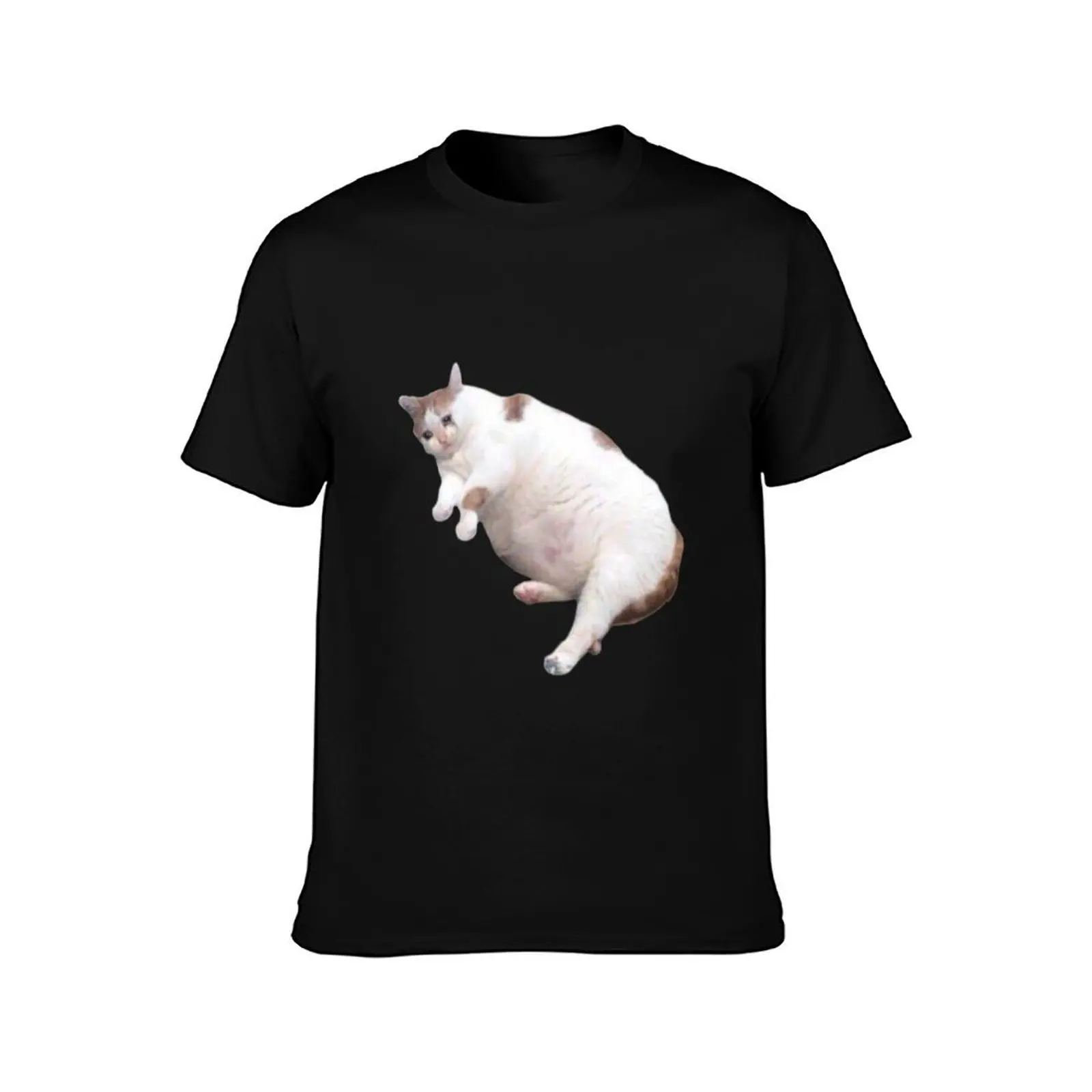 Fat crying cat T-Shirt Casual Work Wear T-Shirt