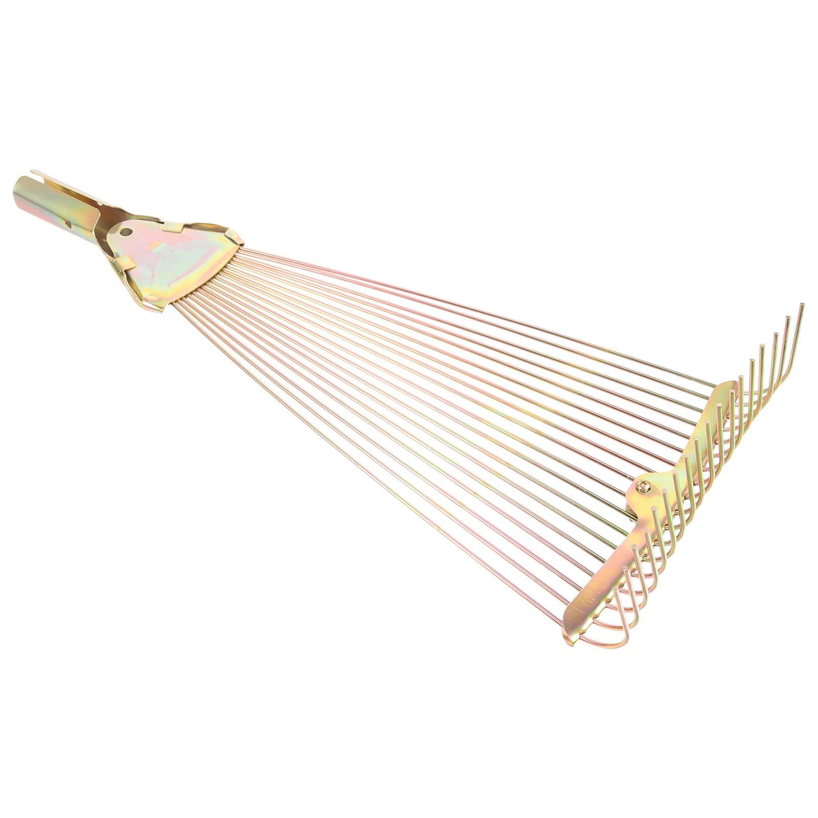 

Foldable Leaf Rake Steel Wire Heavy Duty Garden Cleaning Tool Loosening Soil Rake Weeding Hand Gardening Practical Long Term Use