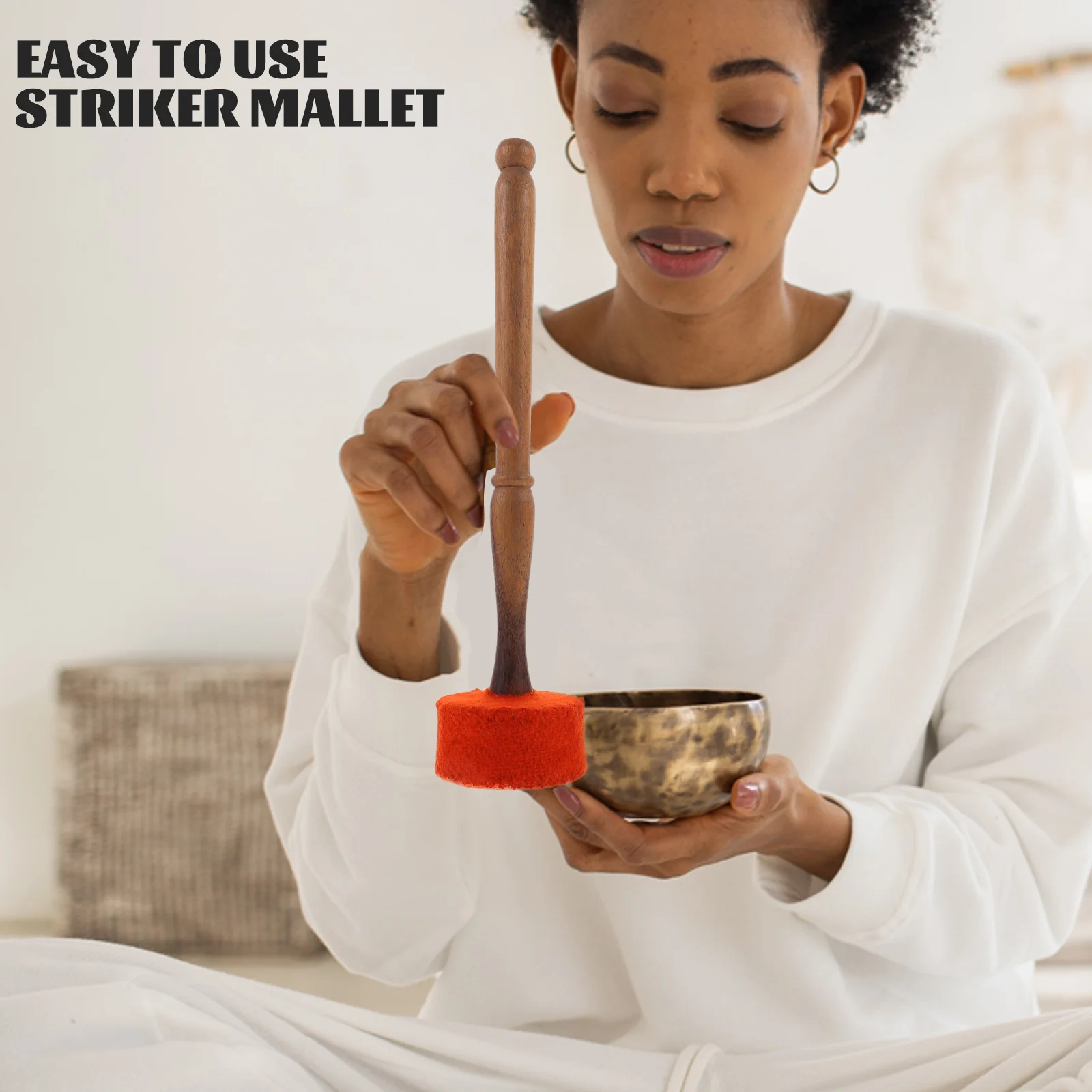 

Mallet Yoga Bowl Wooden Stick Mallets Percussion Sticks Musical Instrument Sound