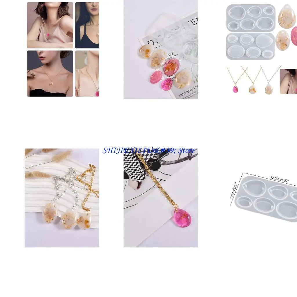 e21f-Овальная-слезой-качания-формы-смола-Серьги-для-плесени-Подвесная-силиконовая-форма-для-украшений