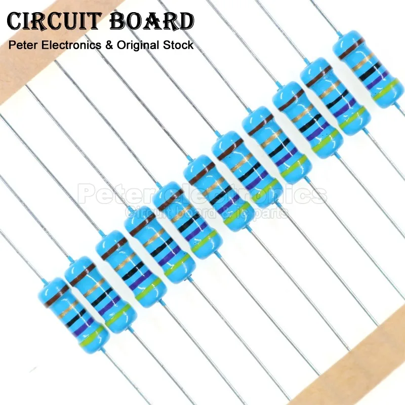 (10pcs) 1W Resistance 1% 51R 1.5K 0.1R 150K 150R 15K 200K 33R 100R 1K 100K 10K 1M Ohm Metal Film Resistors image 5