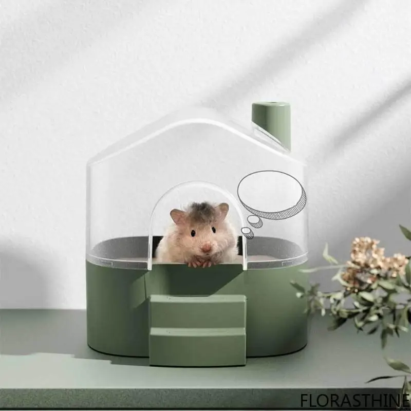 Clear Hamster Hygiene Bath with Easy Cleaning Surfaces for Maintenance Daily