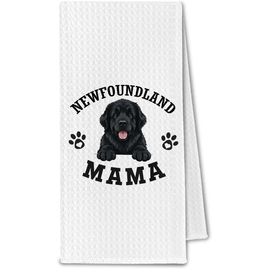 

Кухонные полотенца Newfoundland Dog Mama Newfoundland Gts для женщин и собак, мам, любителей собак Gts, декоративные полотенца для рук для ванной комнаты