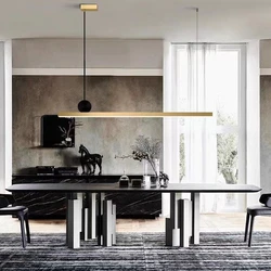Nordic Dining Room Chandelier Minimalist Luxury without Main Light Simple Modern Study Bar Table Dining Table LED Pendant Lamp