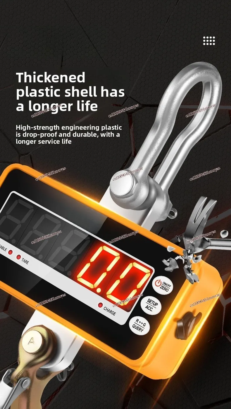 Electronic Hanging Scale 3 Tons Hook  10T Driving Scale 1 Ton Hook  2 Tons Hanging Hanging Scale Electronic