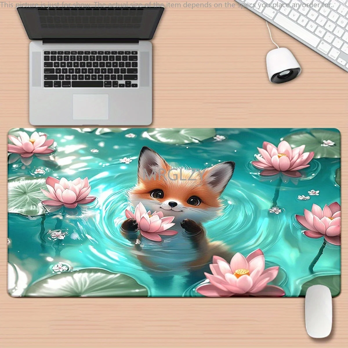 

Illusion Pond F-ox Mouse Pad Large Rubber Base Anti-slip PC Desk Accessories Mousepad for Office & Gamer Keyboard Mats Decor Mat