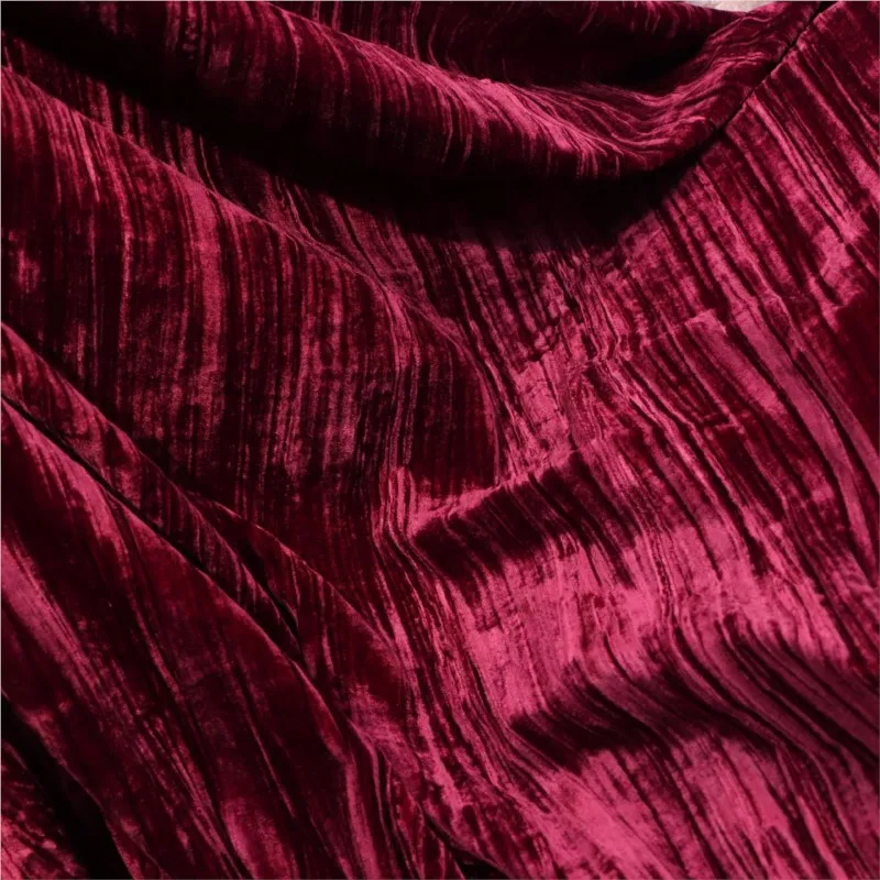 

Silk fabric creased velvet cheongsam women's clothing accessory art