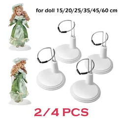 2Pcs Action Figure Stand Plastic Doll Display Stand Doll Bracket Support Adjustable Doll Stand for Fits 15-60cm Bear Dolls Toy