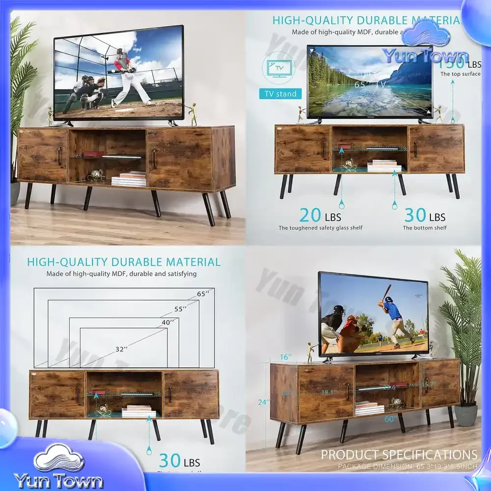 French Retro Style Minimalist Modern TV Stand for Small Spaces Nordic Living Room Entertainment Center with Storage for TV