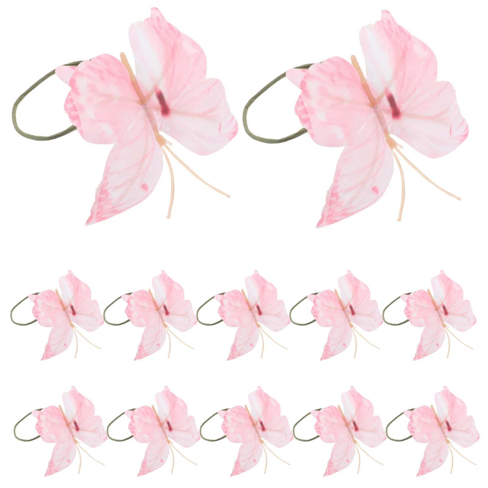 

12Pcs Butterfly Napkin Rings Plastic 3D Decorative Holder Wedding Dinner Party Table Decorations Napkin Buckle