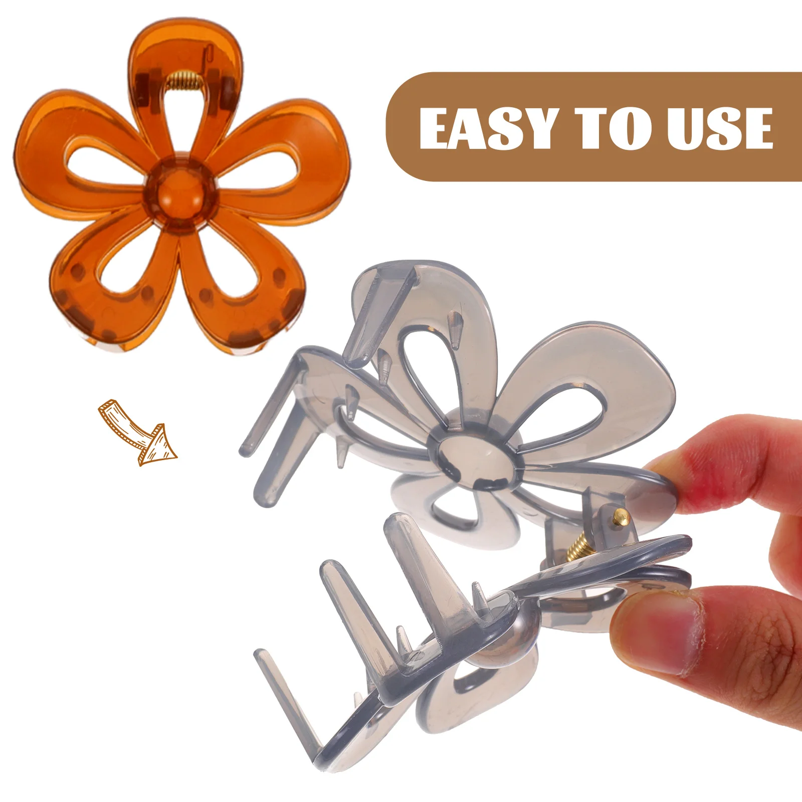 

12 Pcs Hair Accessories for Parties Clip Flower Shaped Claw Clips Thick ABS Curly